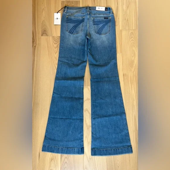 7 For All Mankind Dojo Original Jeans Women's Trousers NWT Size 29 7FAMK - Picture 4 of 6